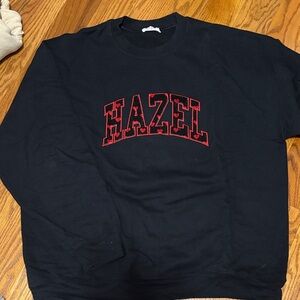 Hazel Heart Black Crewneck
